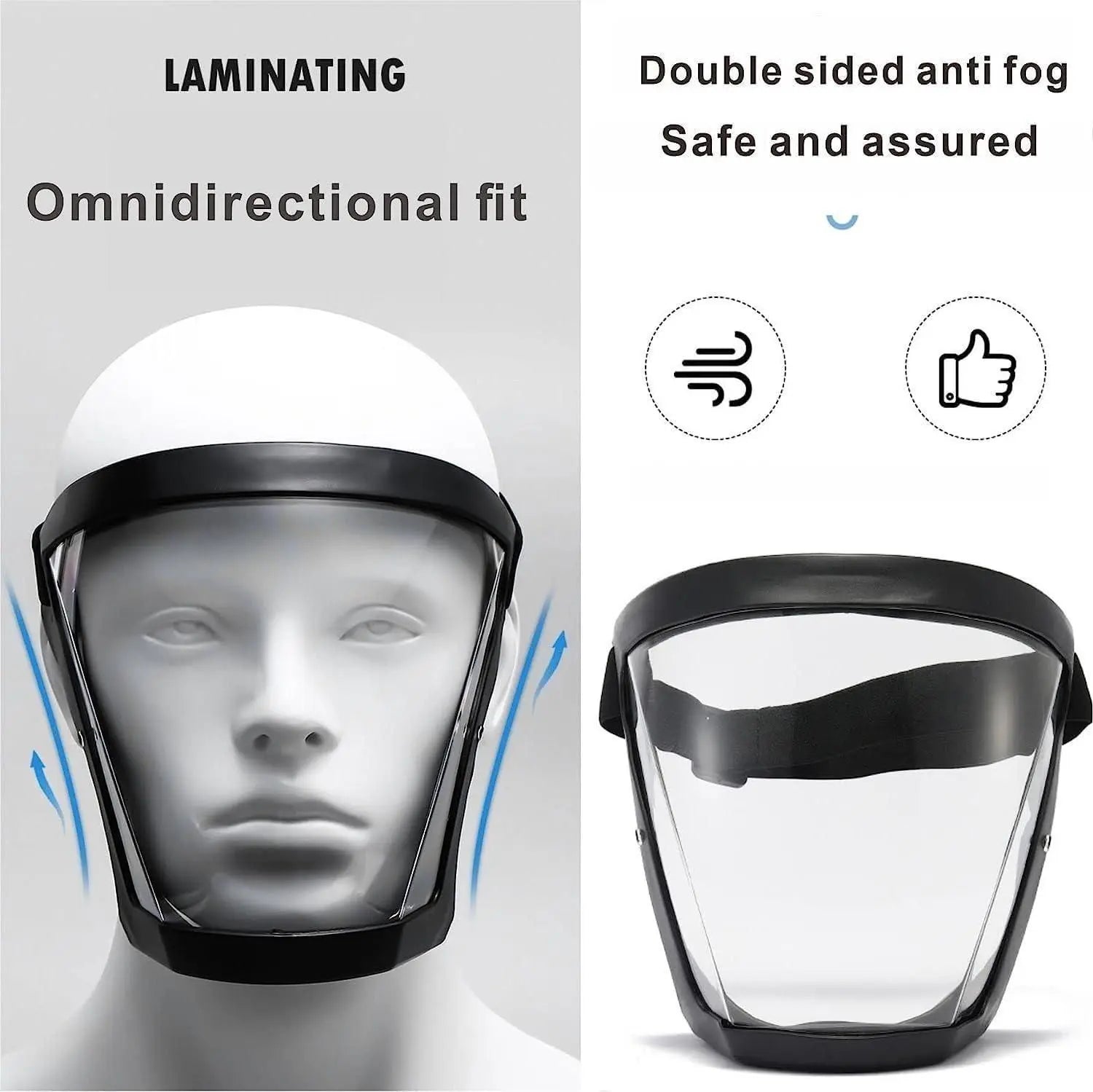 Anti-fog transparent face mask