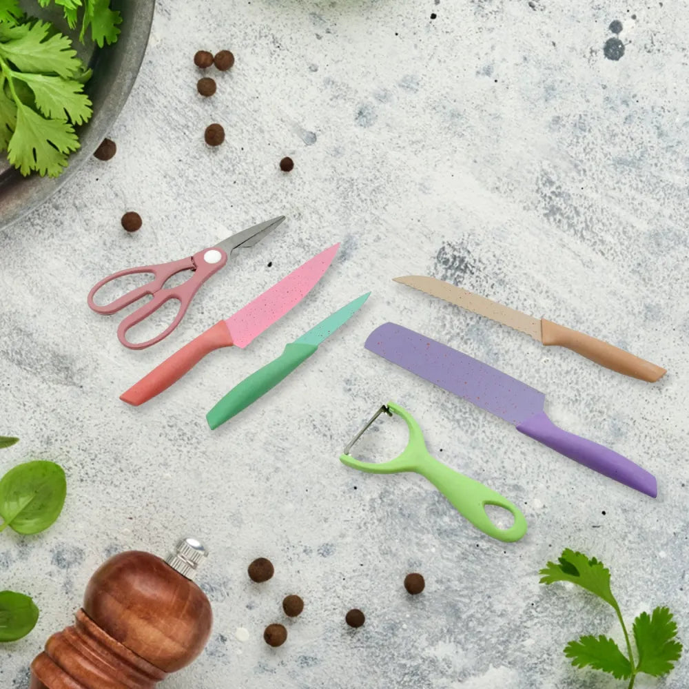 8174 corrugated 6pc kitchen knife set professional box 6 piece forged knives with box. - home &