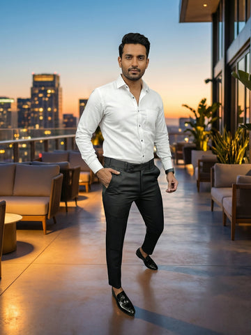 Men’s Slim Fit Formal Trousers – Pack of 2