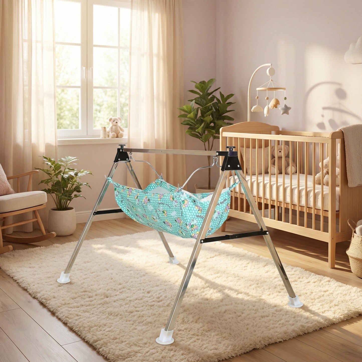 Folding Baby Cradle with Mosquito Net