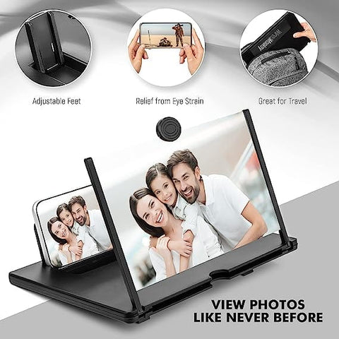 Portable 12x view f3 screen expander 3d magnifier for mobiles and watching movies expanders & magnifiers