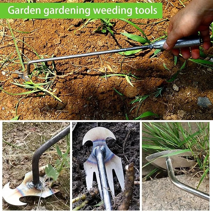 4-prong metal weed puller