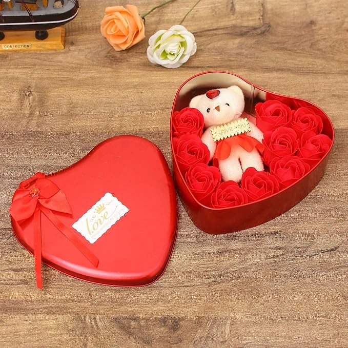 Romantic soap flower gift box