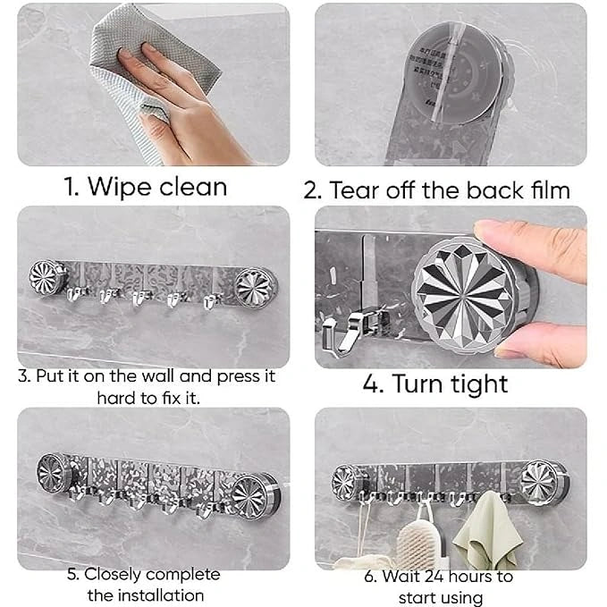 Plastic wall hook rack