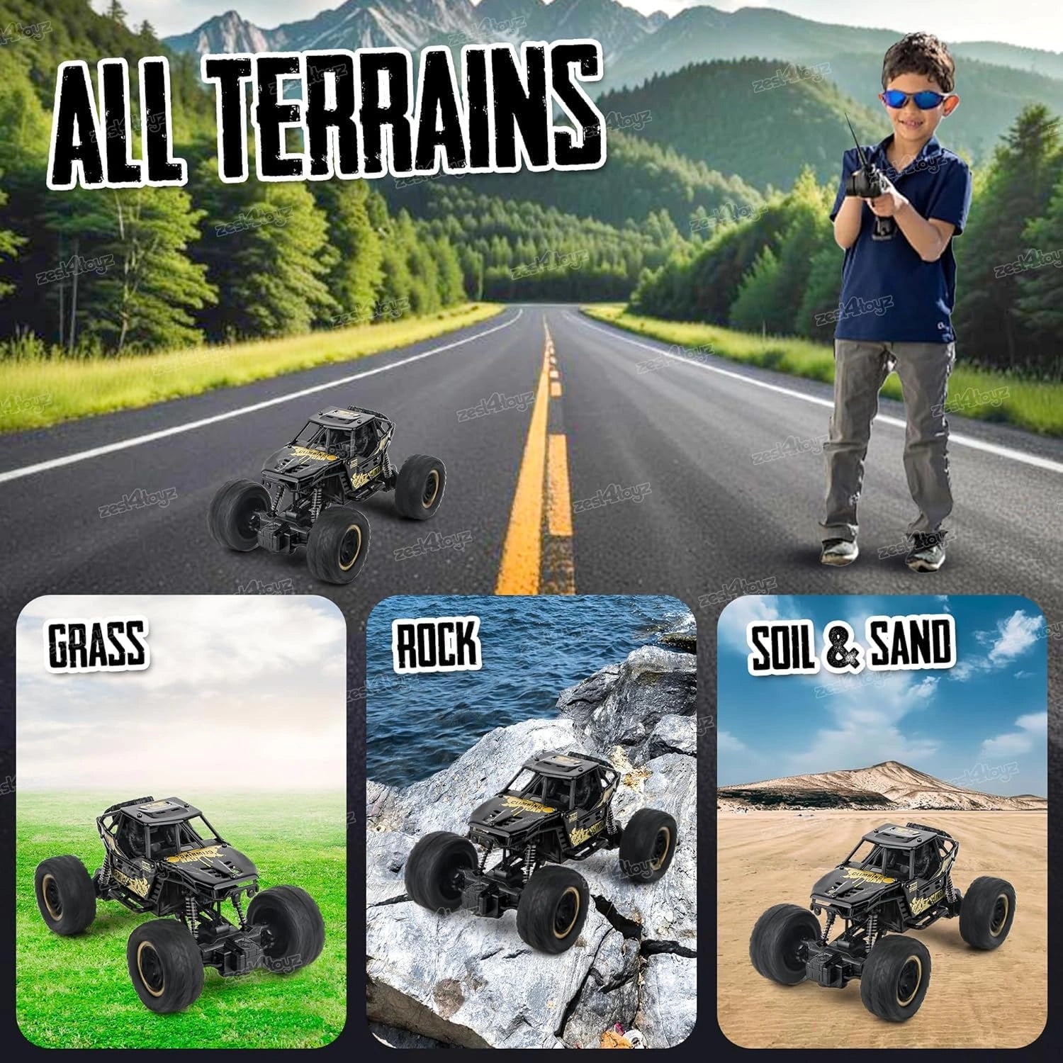 Rc rock crawler monster truck