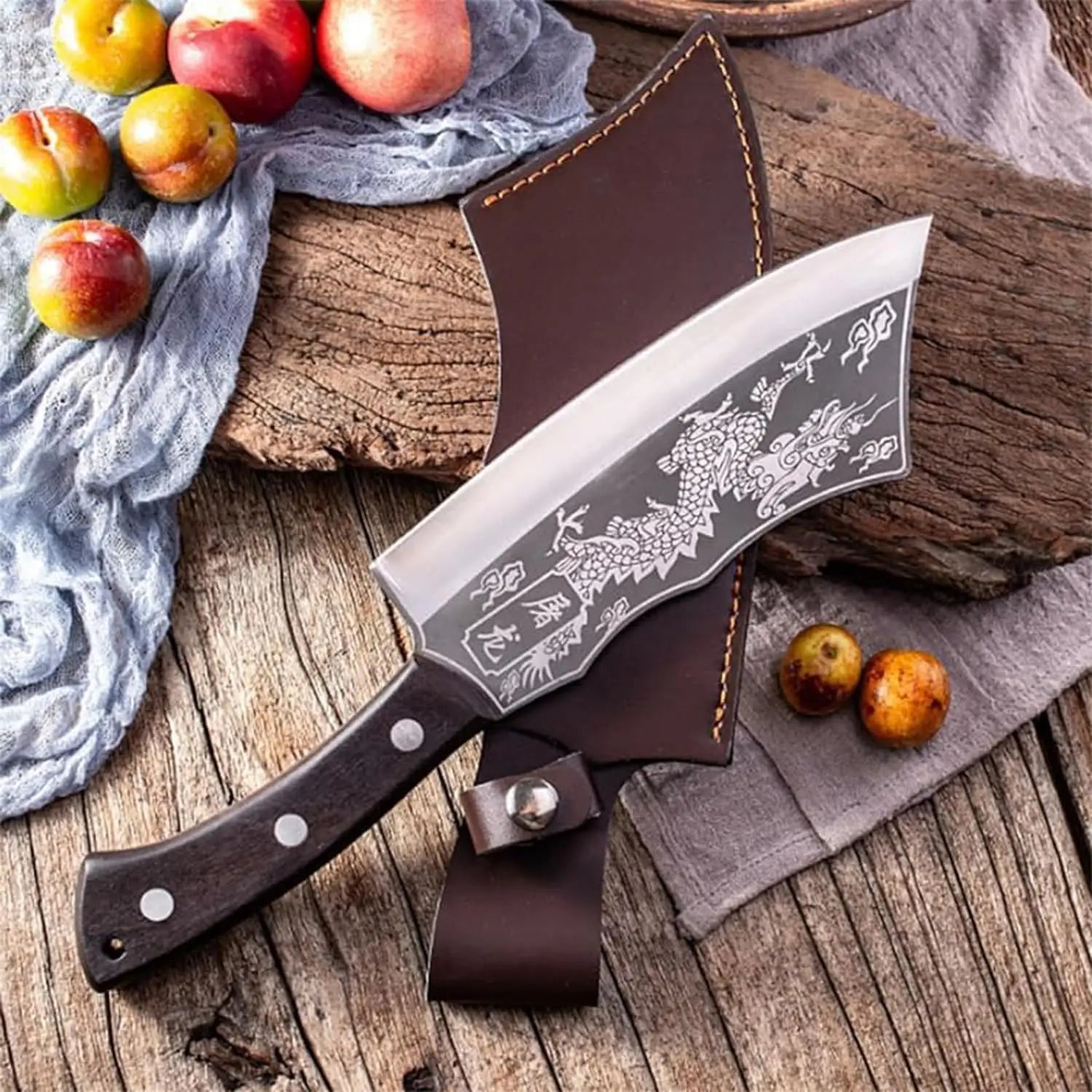 Dragon chopping knife stainless steel blade