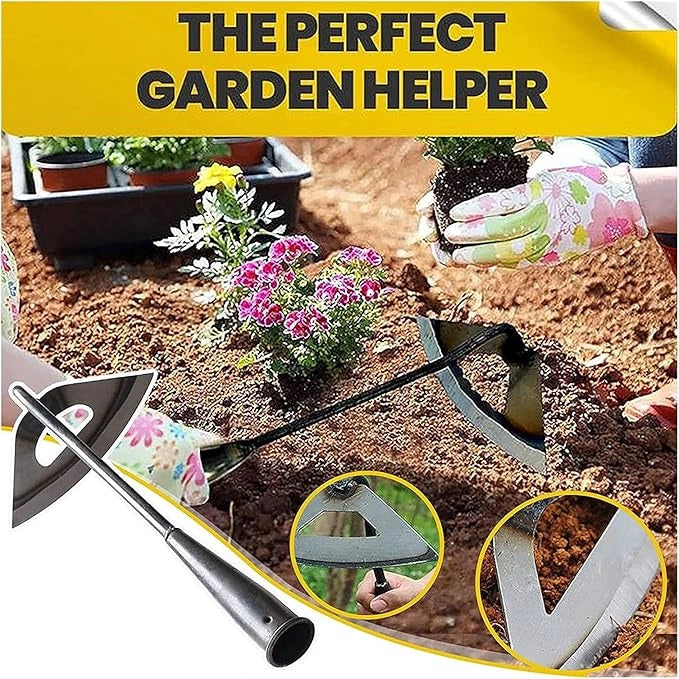 Handheld steel weeding rake