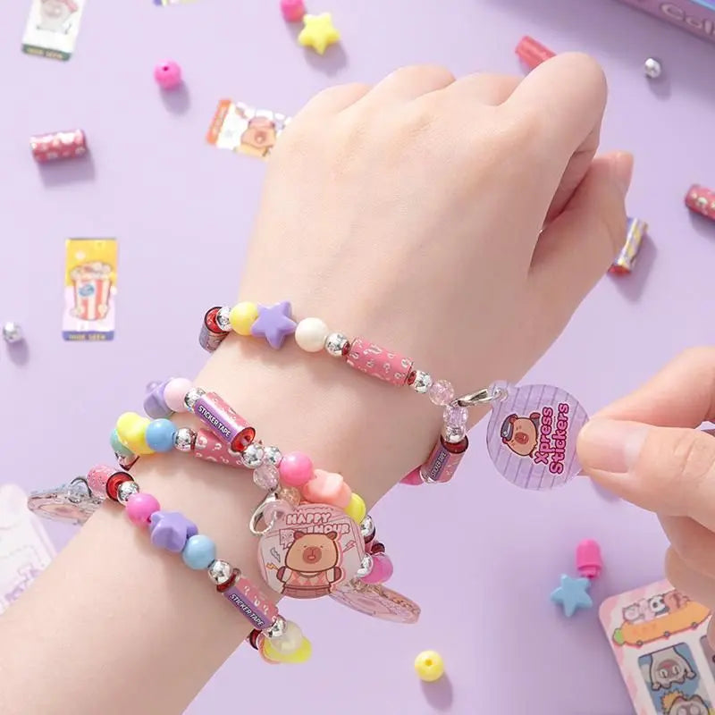 Capybara sticker & bracelet diy kit