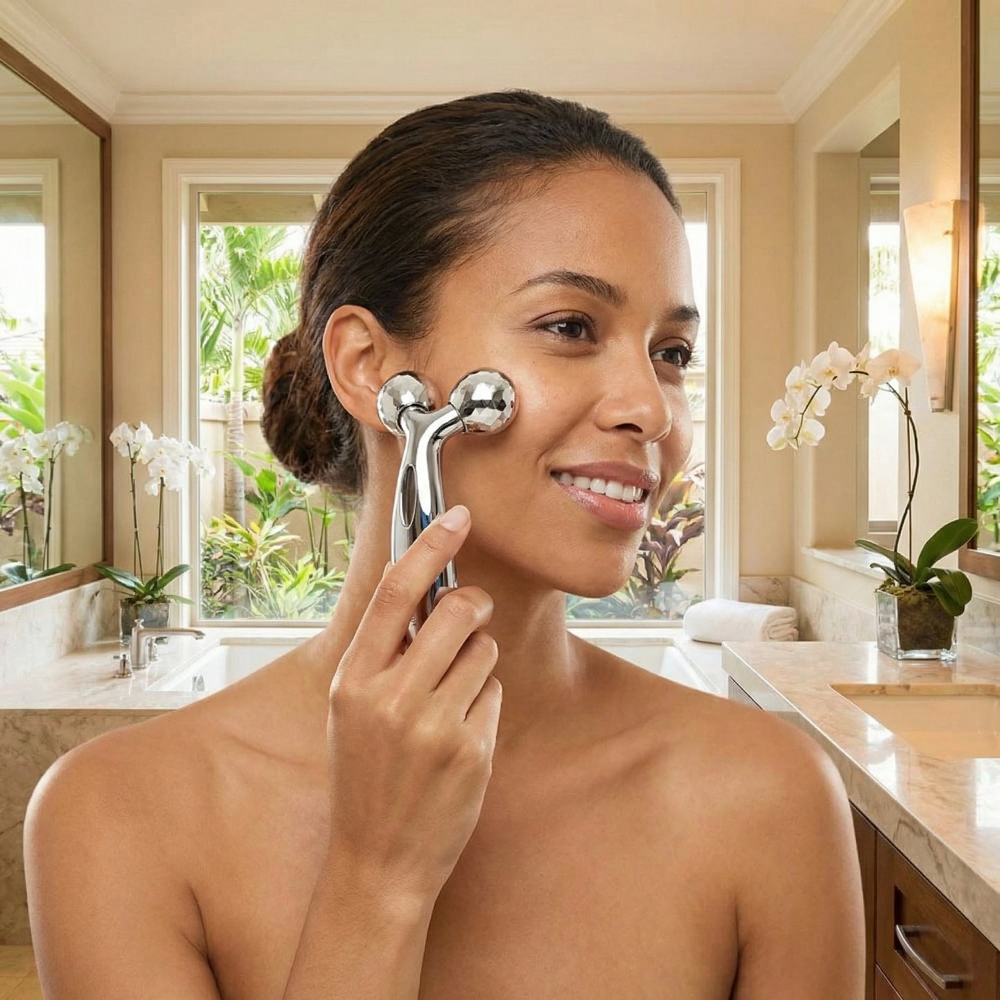 Solar-Powered Skin Tightening Massager