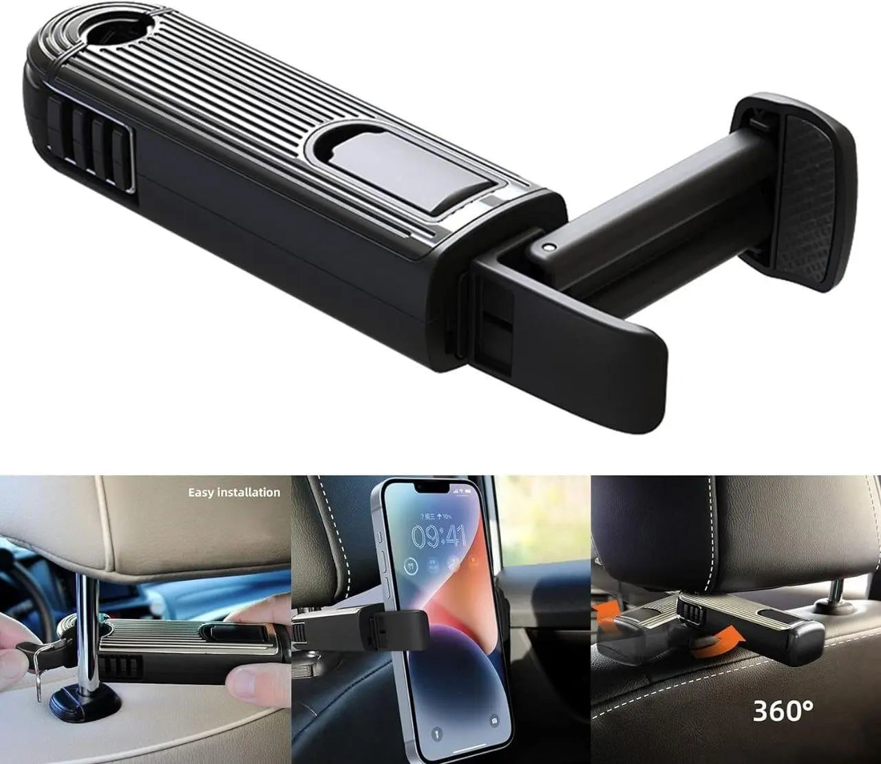 360° car hook holder
