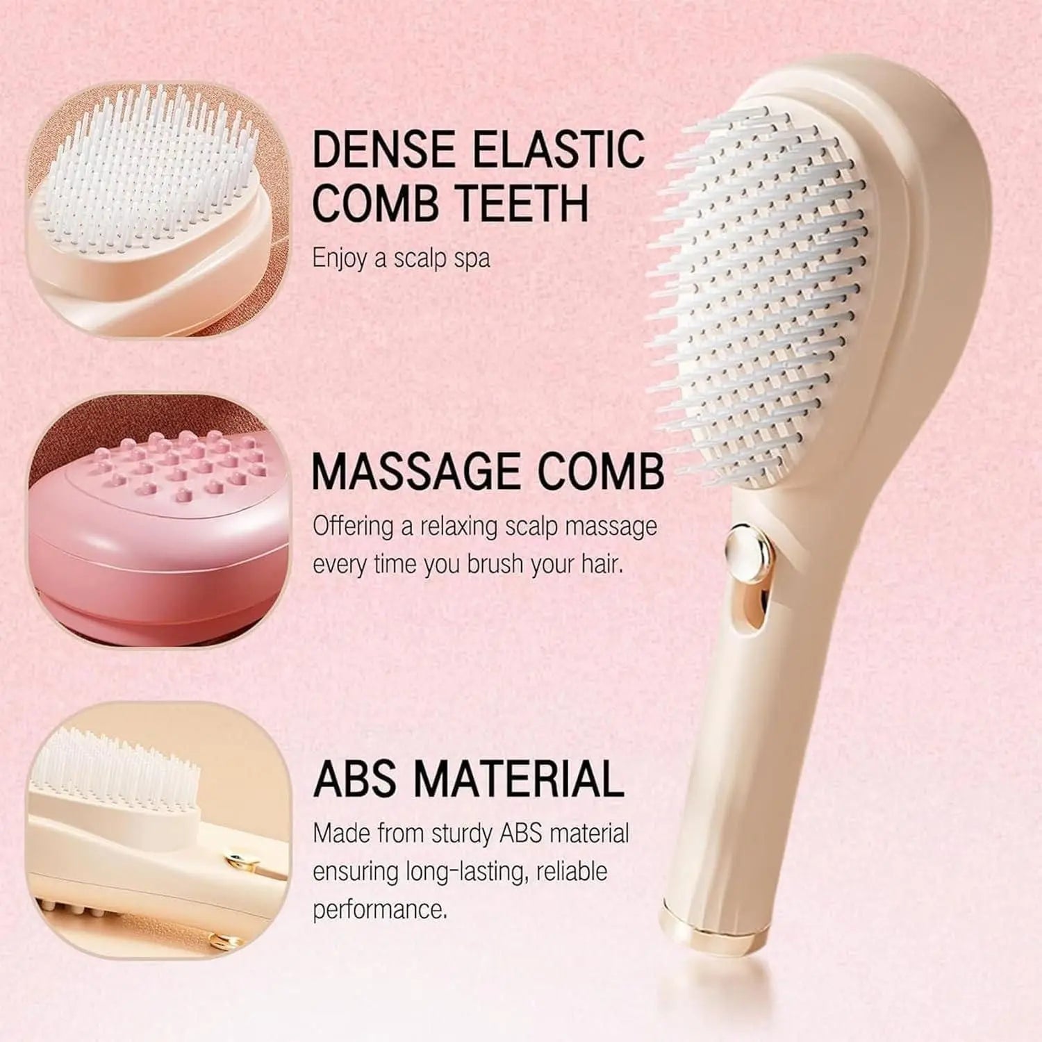 Retractable bristle scalp comb