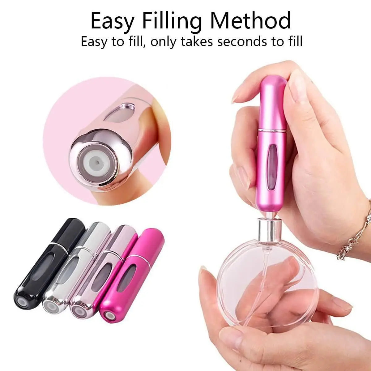 Refillable pocket perfume for women