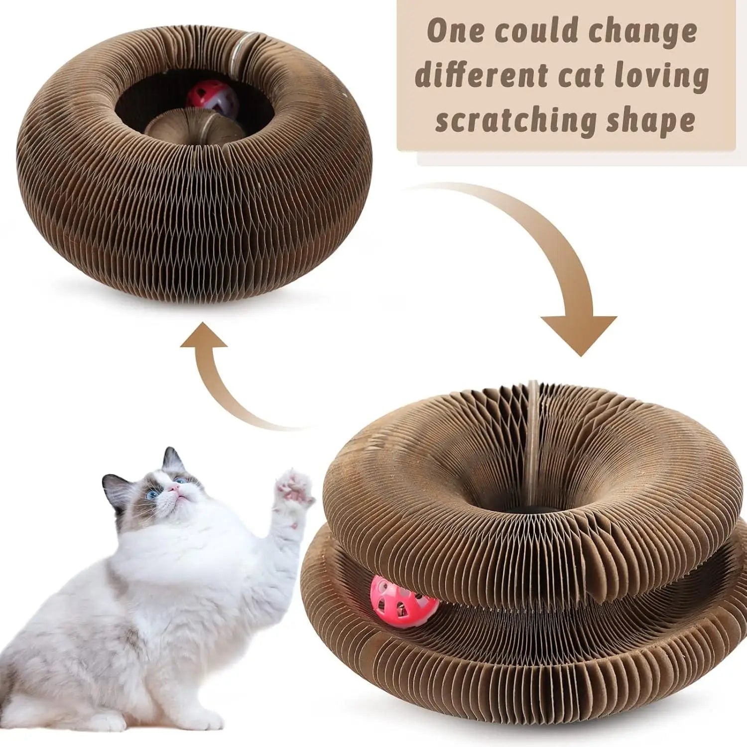 Cat scratching board foldable scratcher