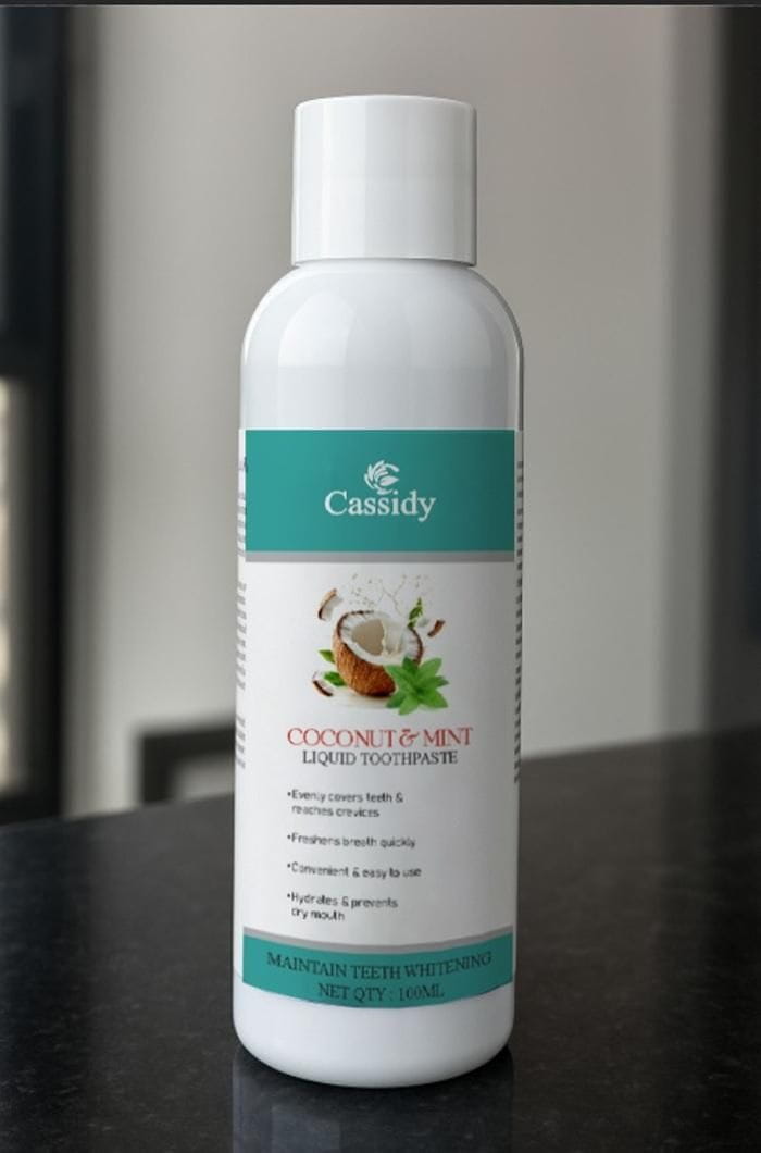 Cassidy coconut & mint liquid toothpaste 100ml (pack of 2)