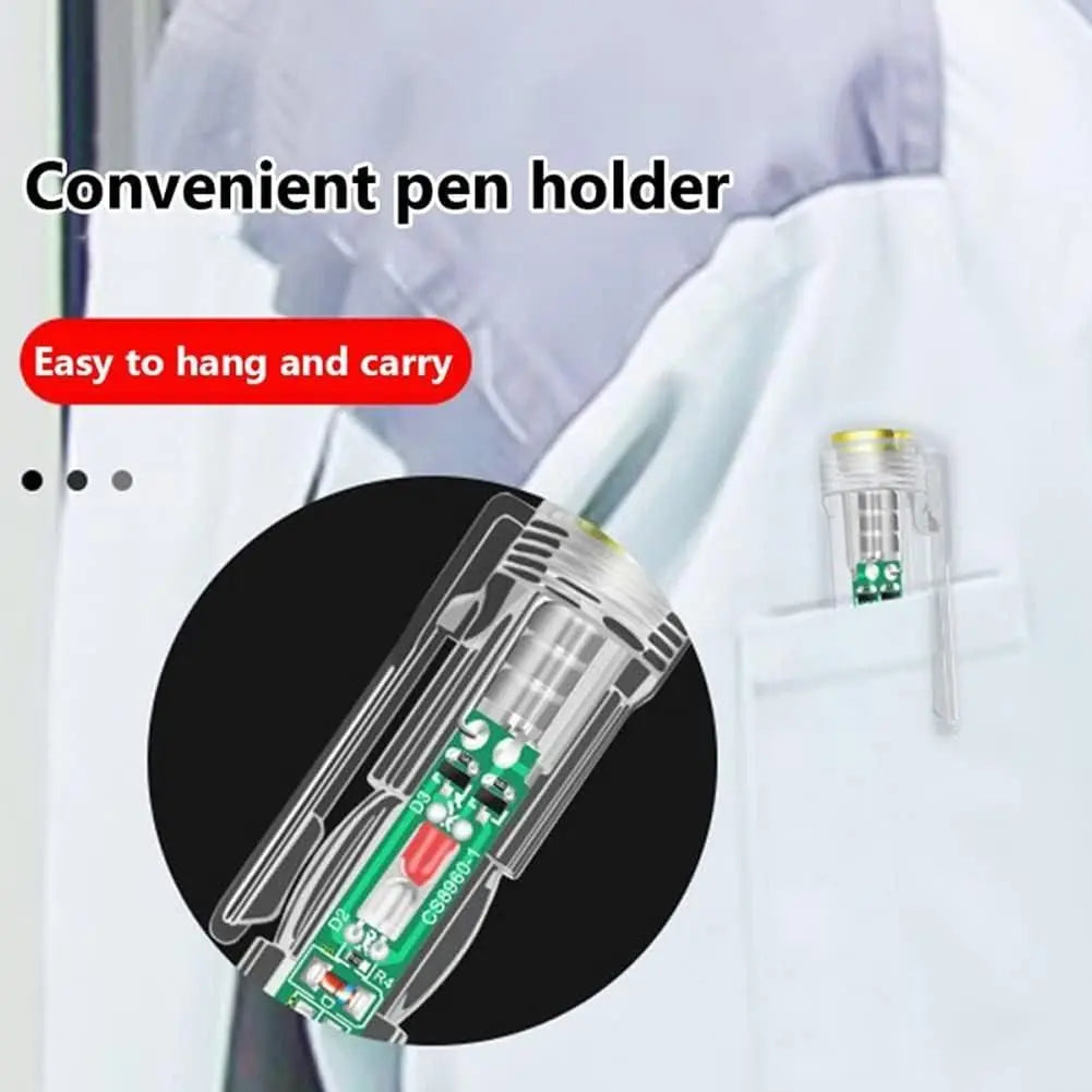 Battery powered electrical tester pen