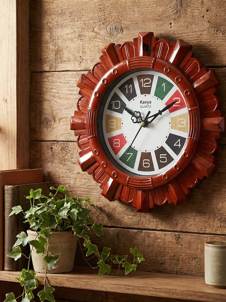 Wooden-Look Wall Clock