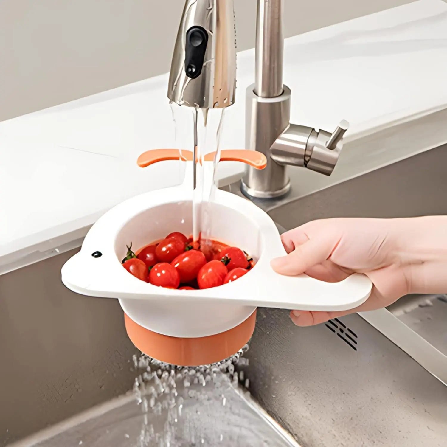 Whale sink strainer