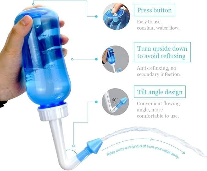 Neti pot for sinus cleaning | bpa-free nose wash cleaner adults & kids