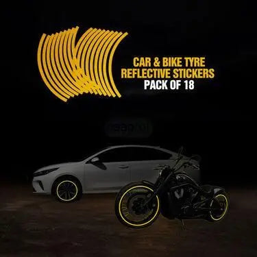 Reflective tyre & body stickers – 18 stripes