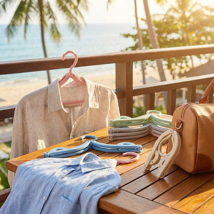 Foldable Travel Hangers with Clips