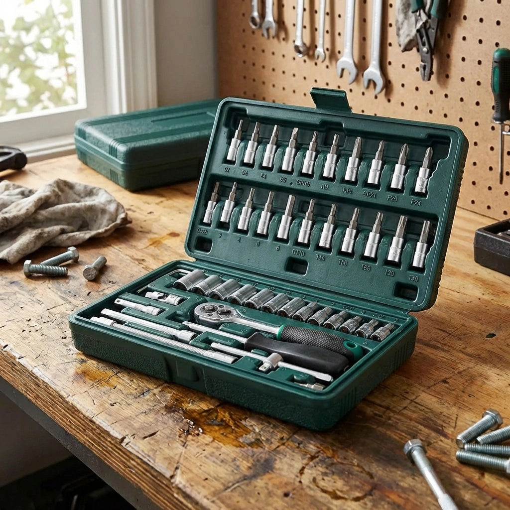 46-Piece 1/4" Socket Set