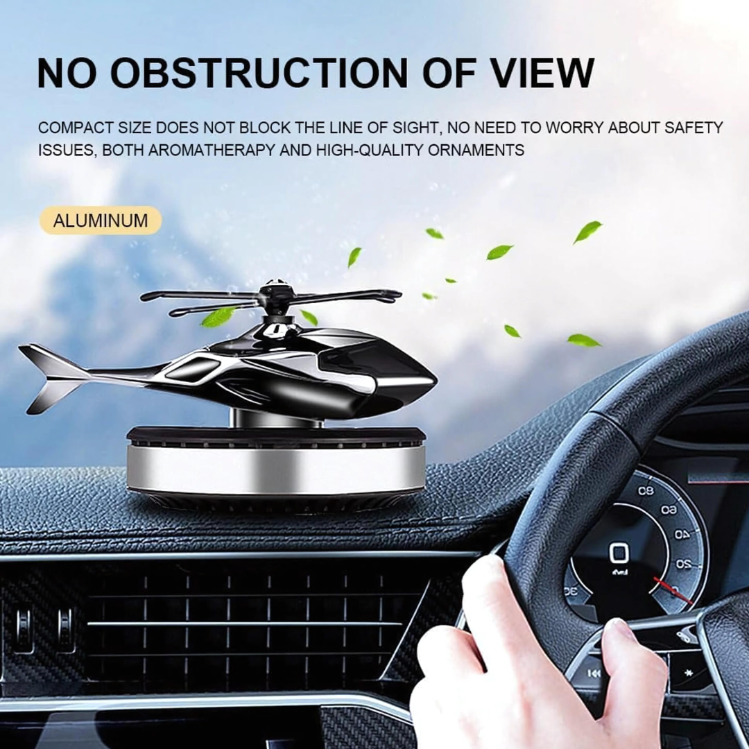 Helicopter Alloy Solar Car Air Perfume Diffuser