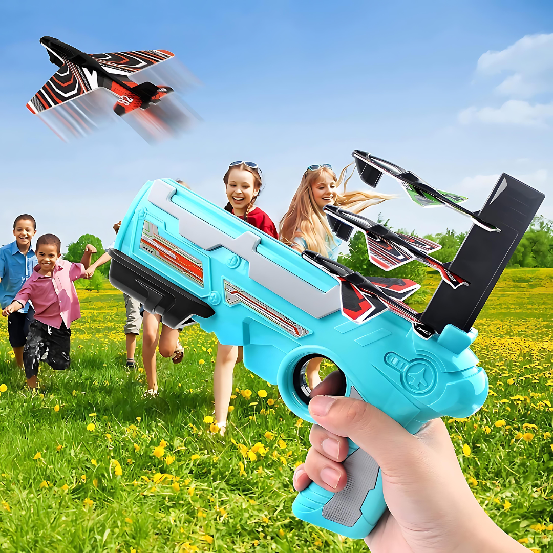 Airplane Launcher Toy with 4 Foam Planes