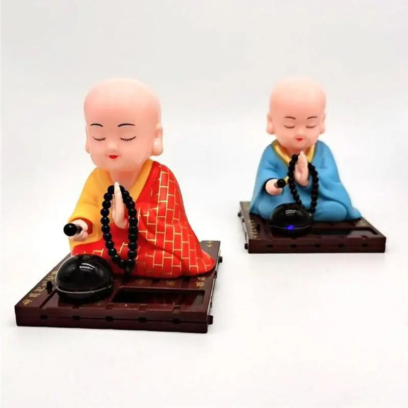 Solar moving buddha statue