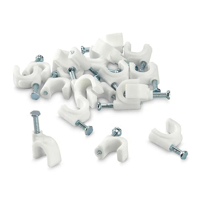 9020 100 pc 6 mm cable clip used in all kinds of wires to make them stuck and holded walls etc. - hardware fittings