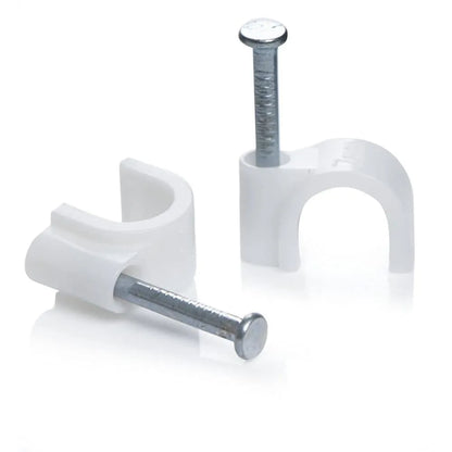 9020 100 pc 6 mm cable clip used in all kinds of wires to make them stuck and holded walls etc. - hardware fittings