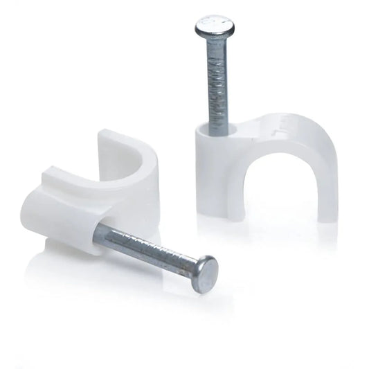 9020 100 pc 6 mm cable clip used in all kinds of wires to make them stuck and holded walls etc. - hardware fittings