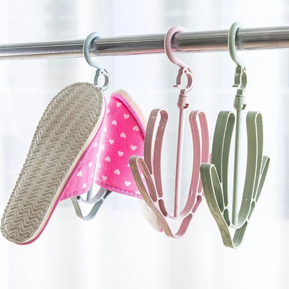9136 shoes drying hanger rotatable shoe hanging racks for balcony closet (1pc) - home improvement