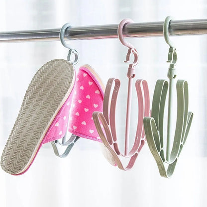 9136 shoes drying hanger rotatable shoe hanging racks for balcony closet (1pc) - home improvement
