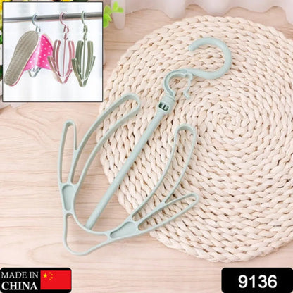 9136 shoes drying hanger rotatable shoe hanging racks for balcony closet (1pc) - home improvement