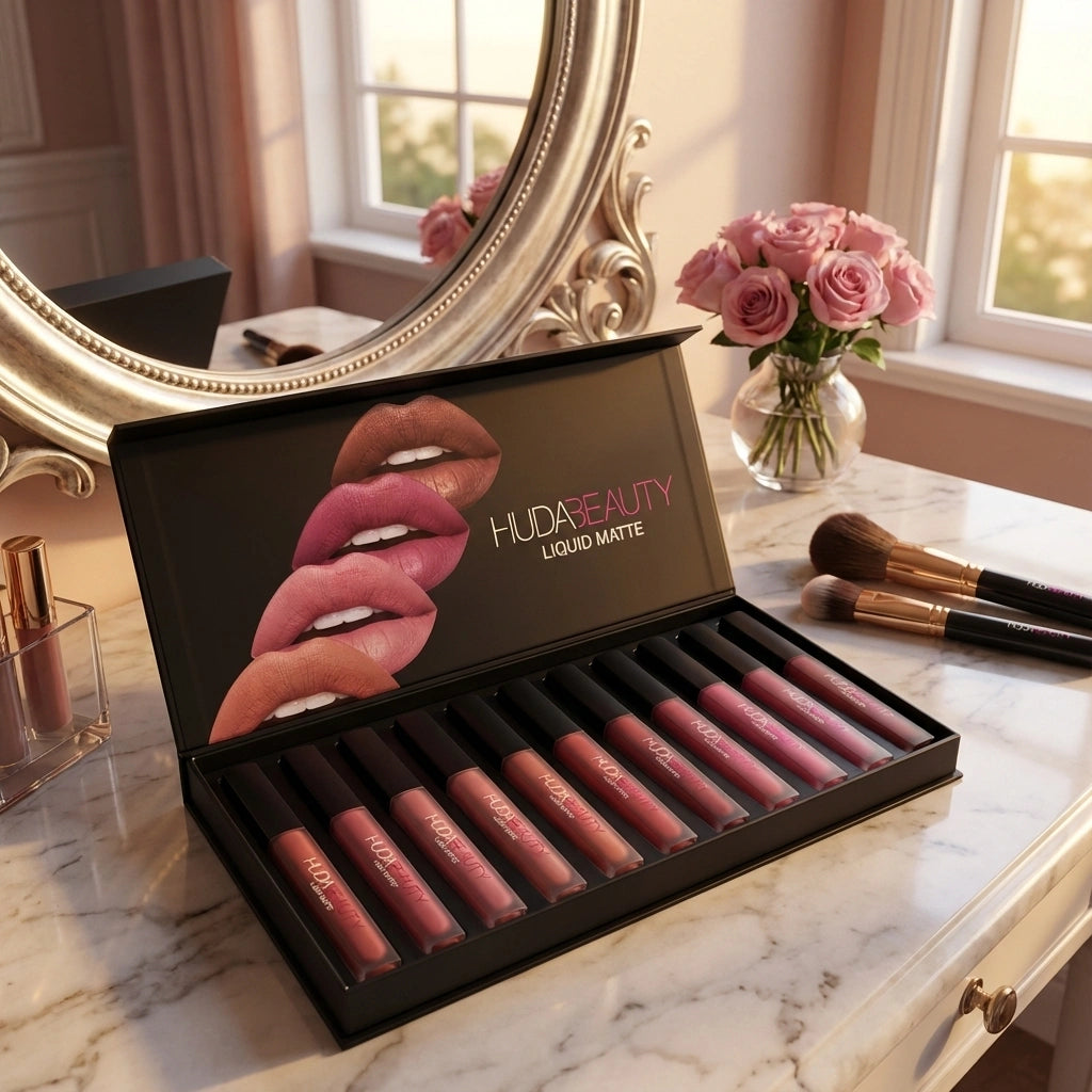 Huda Beauty Matte Lipstick – Pack of 12