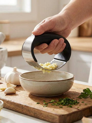 Stainless Steel Garlic Crusher