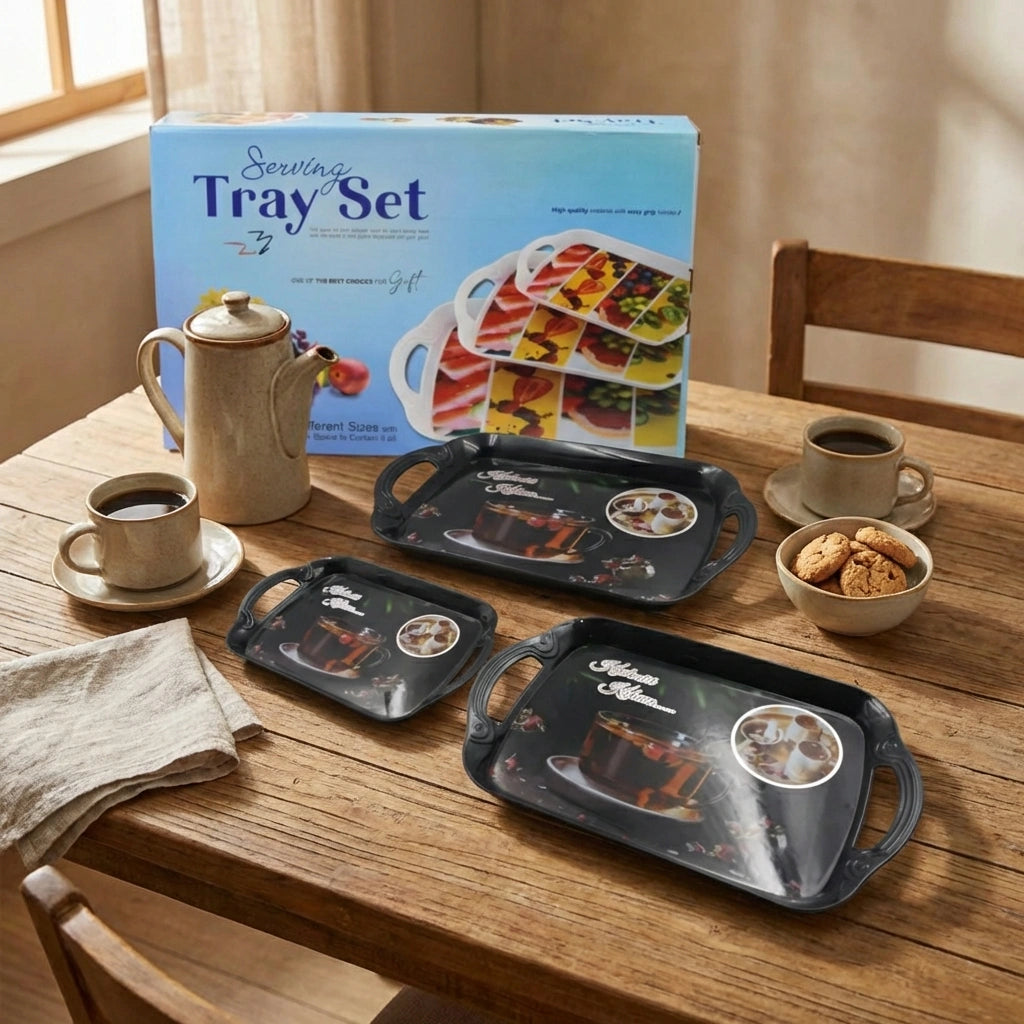 Elegant Melamine Serving Trays