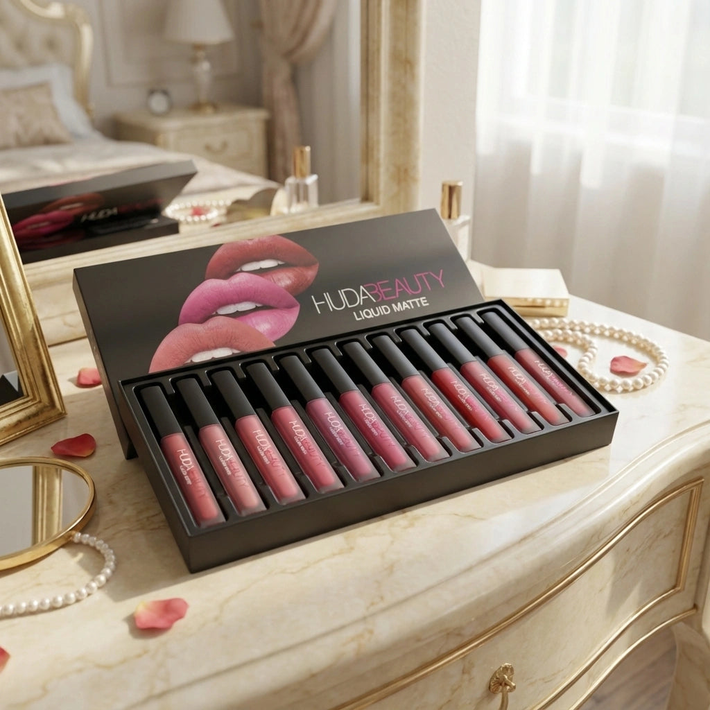 Huda Beauty Matte Lipstick – Pack of 12