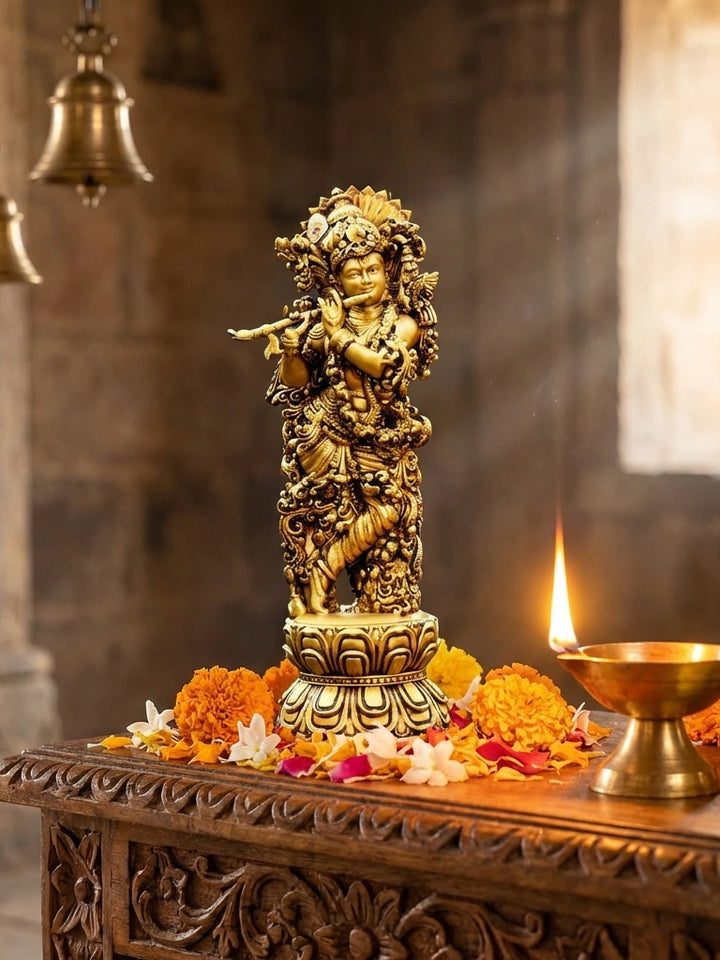 Car Dashboard Krishna Idol