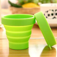 Foldable silicone travel mug