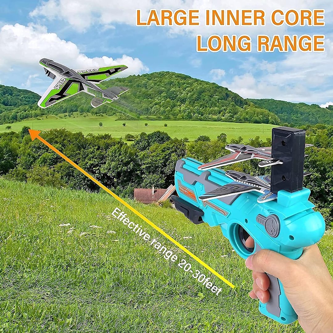 Airplane Launcher Toy with 4 Foam Planes