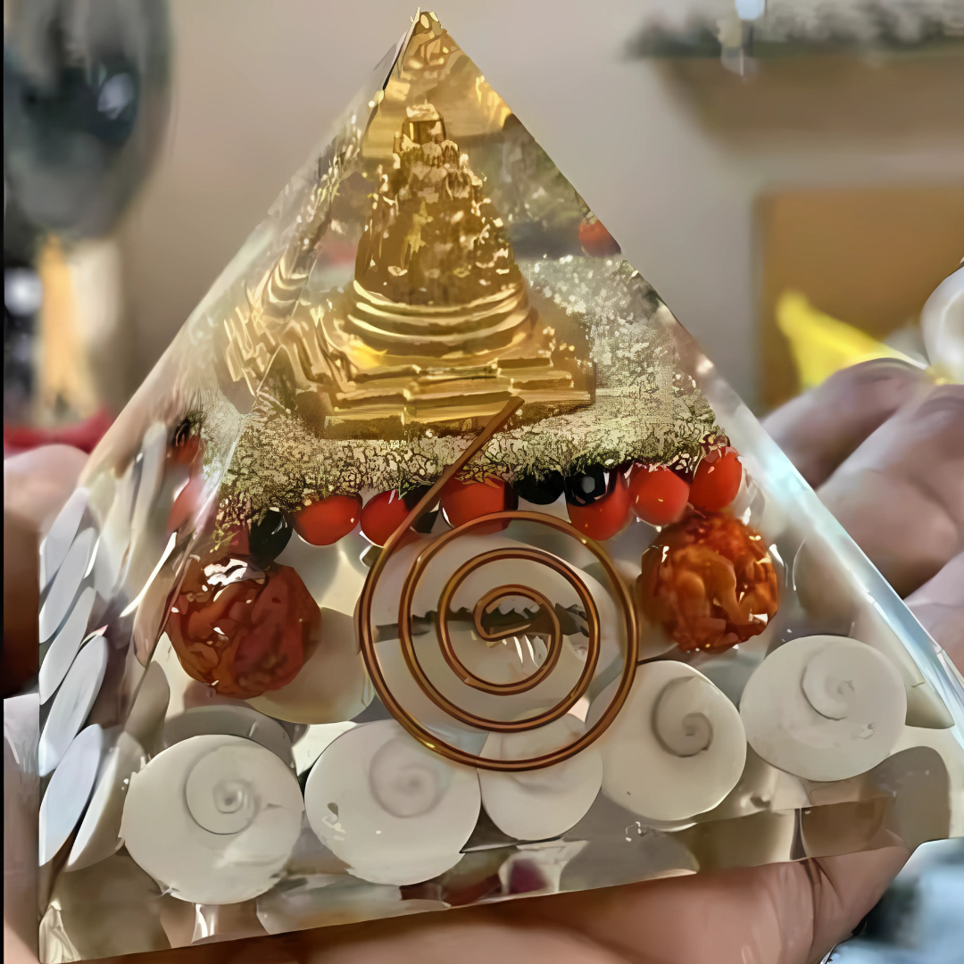 Crystal Wealth Gomati Chakra Shree Yantra Pyramid