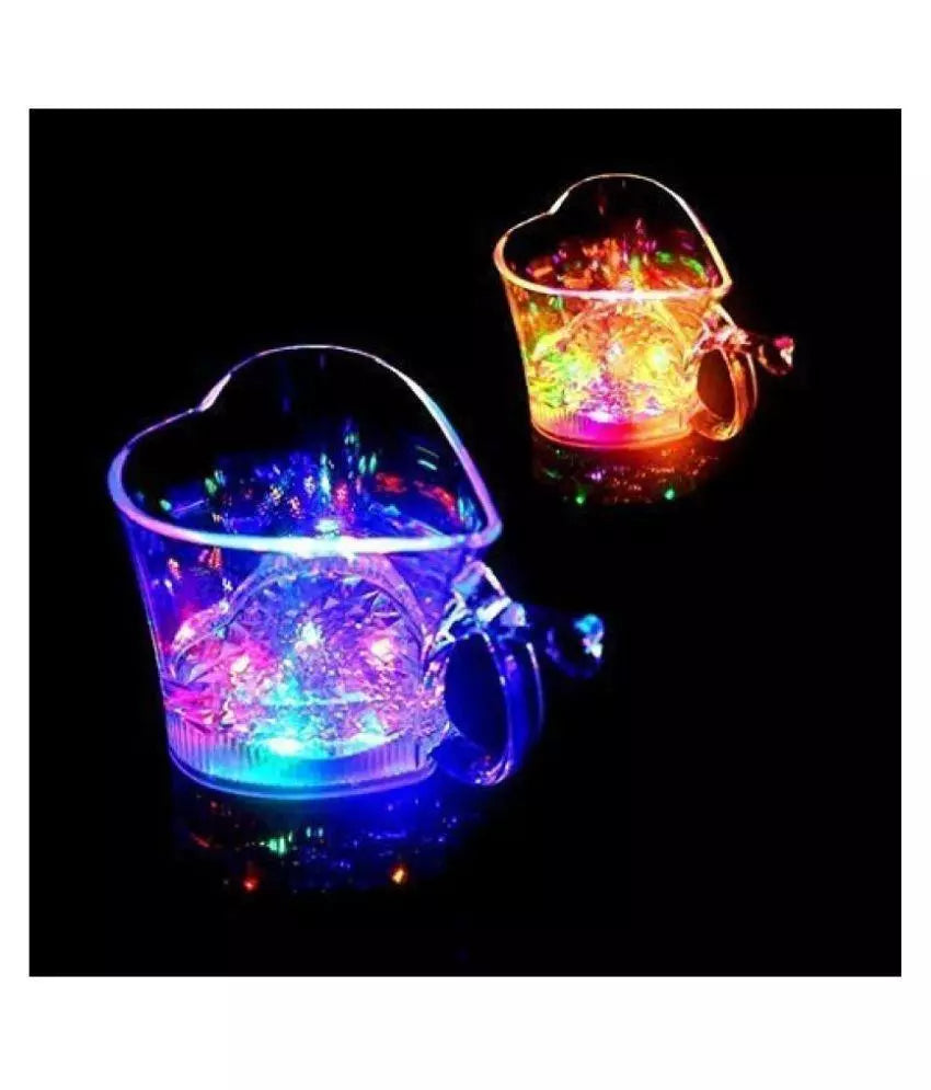Heart-Shaped LED Glass Cup