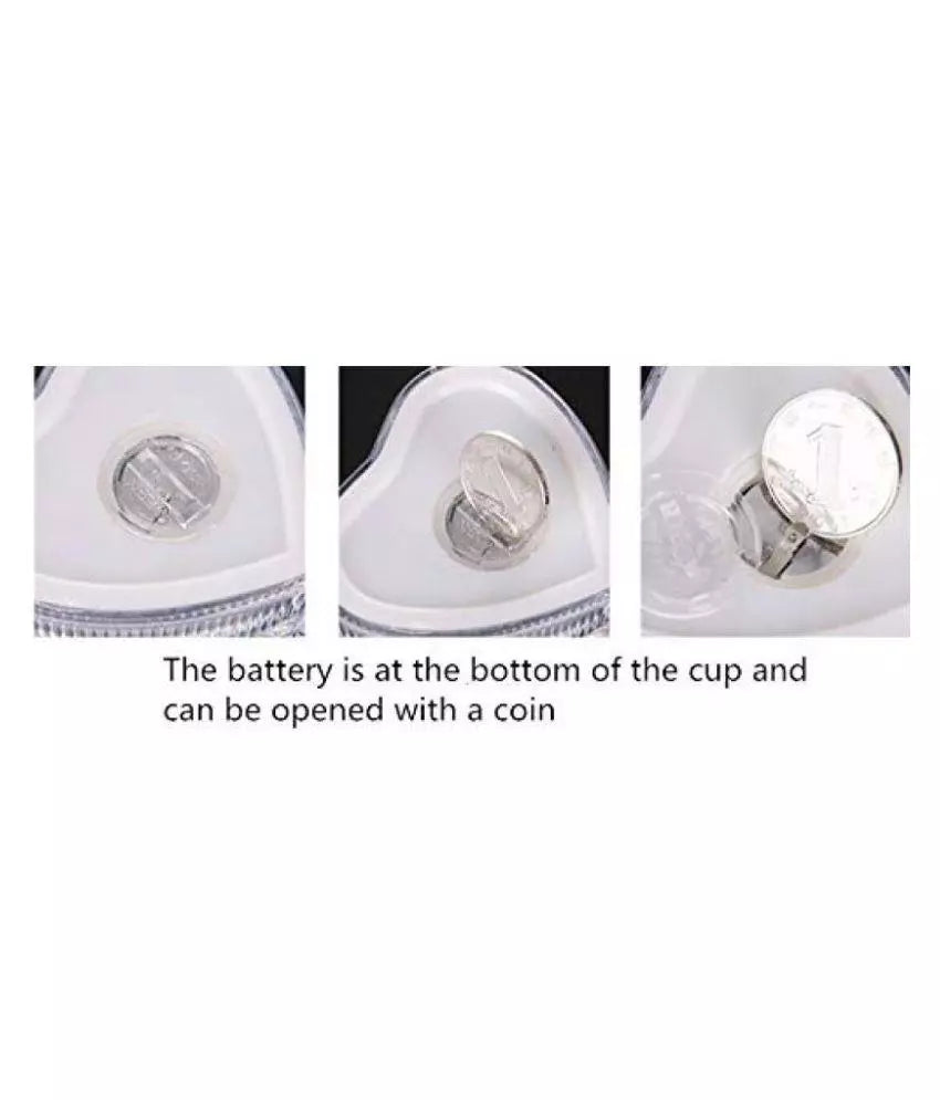 Heart-Shaped LED Glass Cup