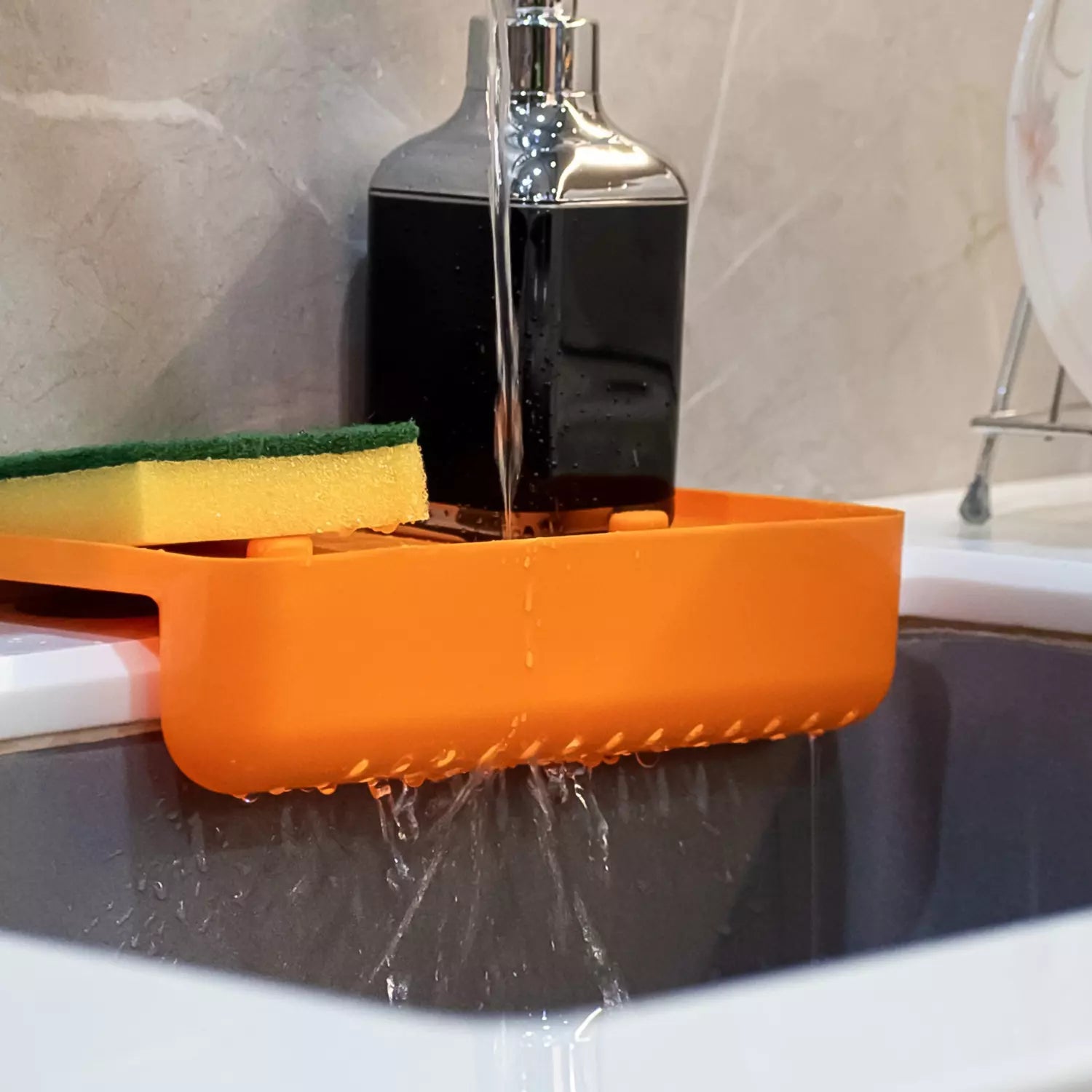 Sink drainer shelf & colander
