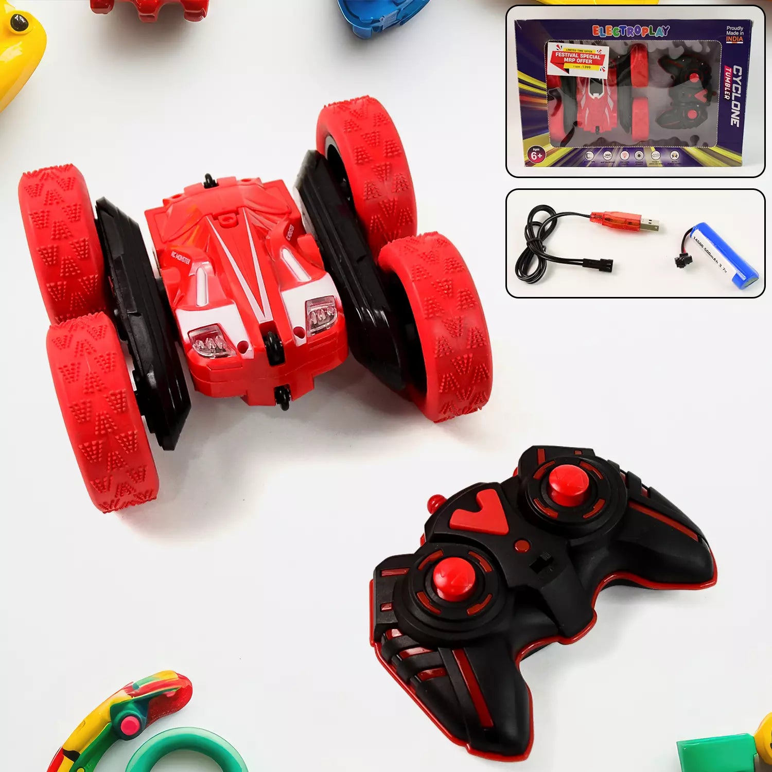 Double-sided stunt rc car