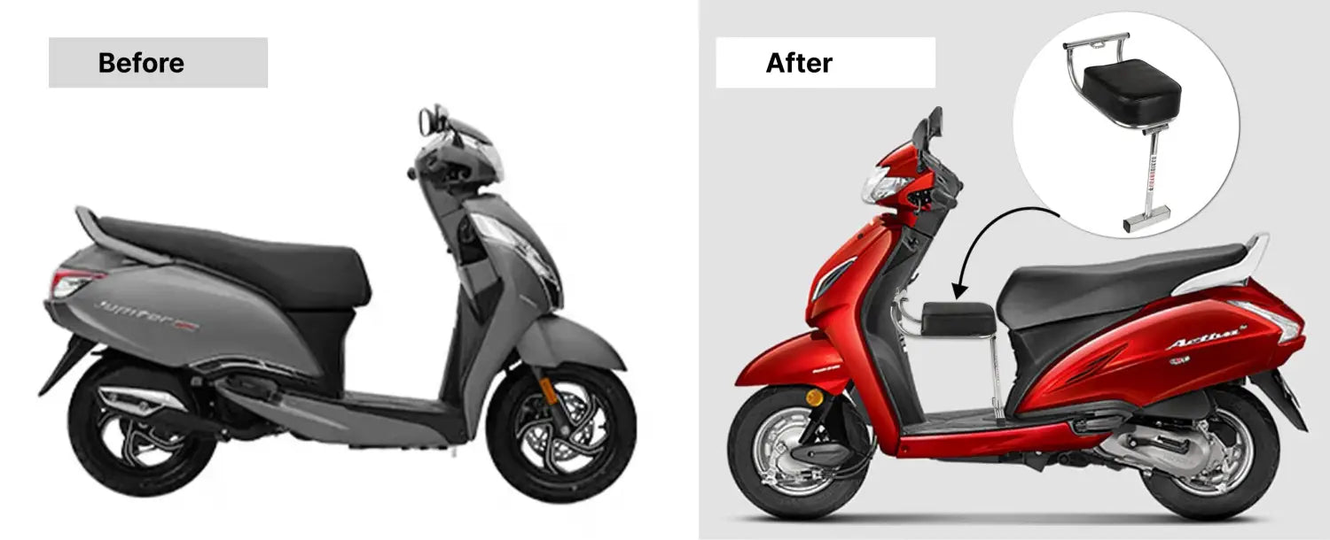 Portable baby seat for scooters