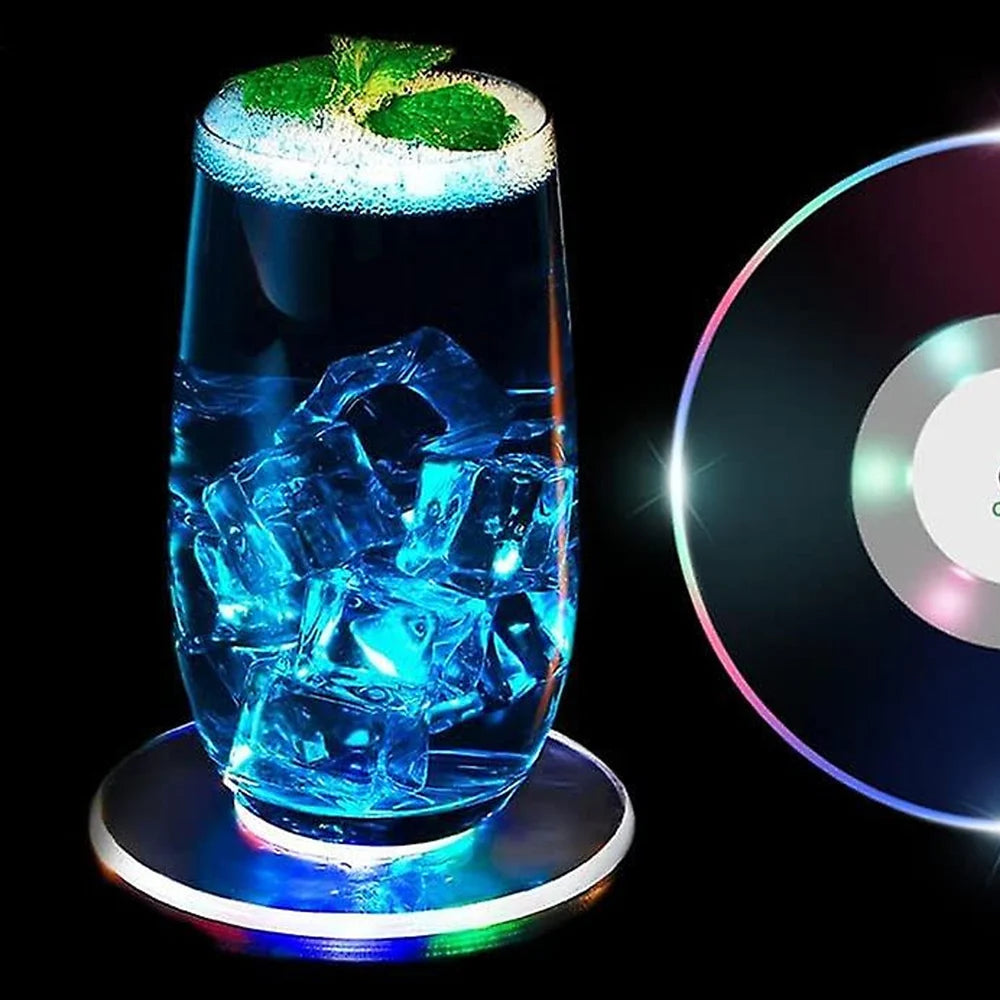 Colorful led drink coaster