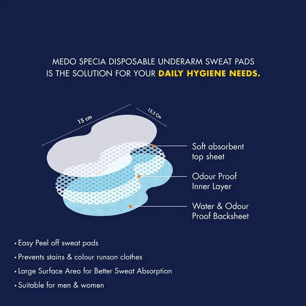 Disposable underarm sweat pads