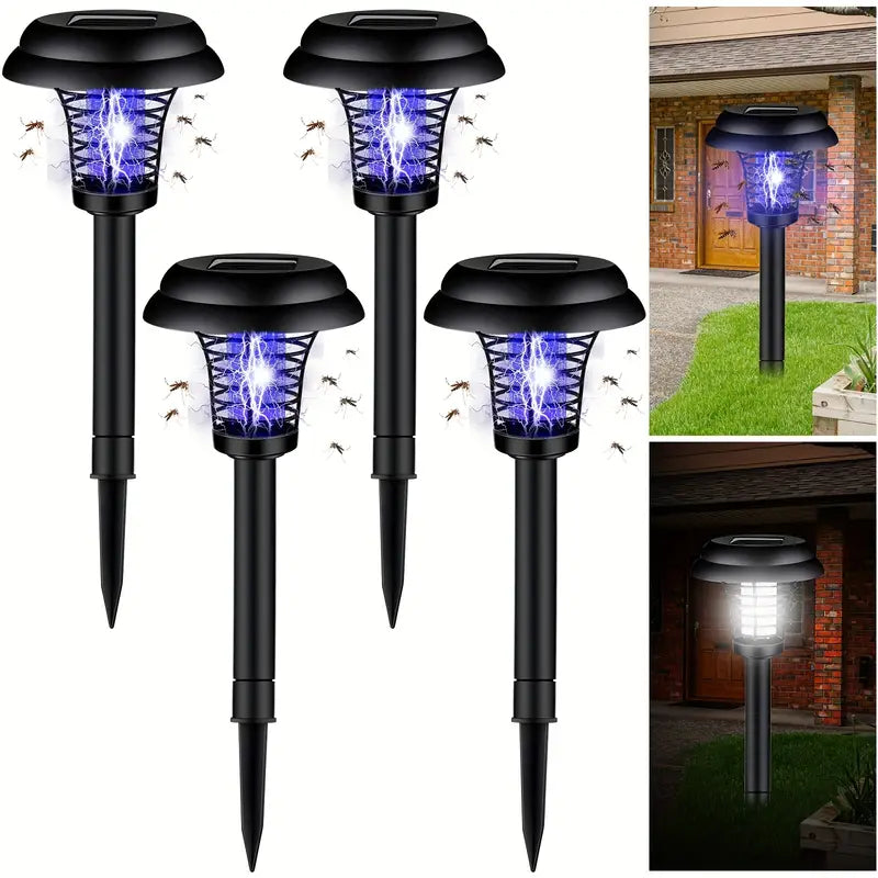 Solar bug zapper light